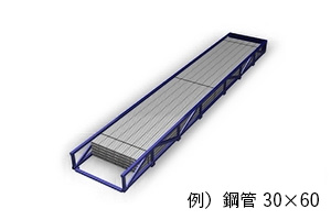 鋼管による枠パレット方式